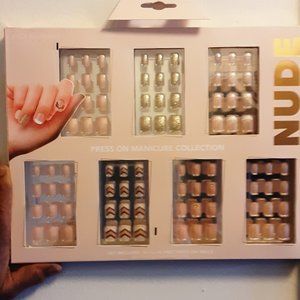 Nude Press On Nails Set of 7packs Manicure Collection